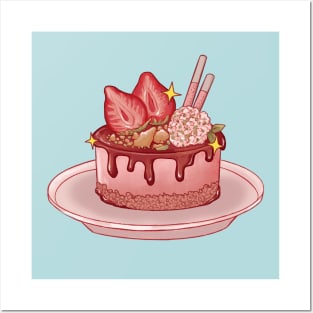 Strawberry Cake Posters and Art